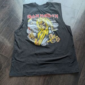 Iron Maiden Black Sleeveless Eddie Graphic Sleeveless Tank - Mens Medium